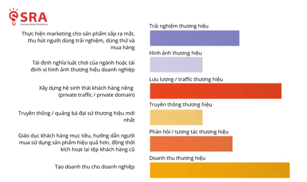 Hệ thống mục tiêu Marketing đa tầng: Từ xây dựng nhận diện, tạo lưu lượng truy cập đến thúc đẩy doanh thu cuối cùng
