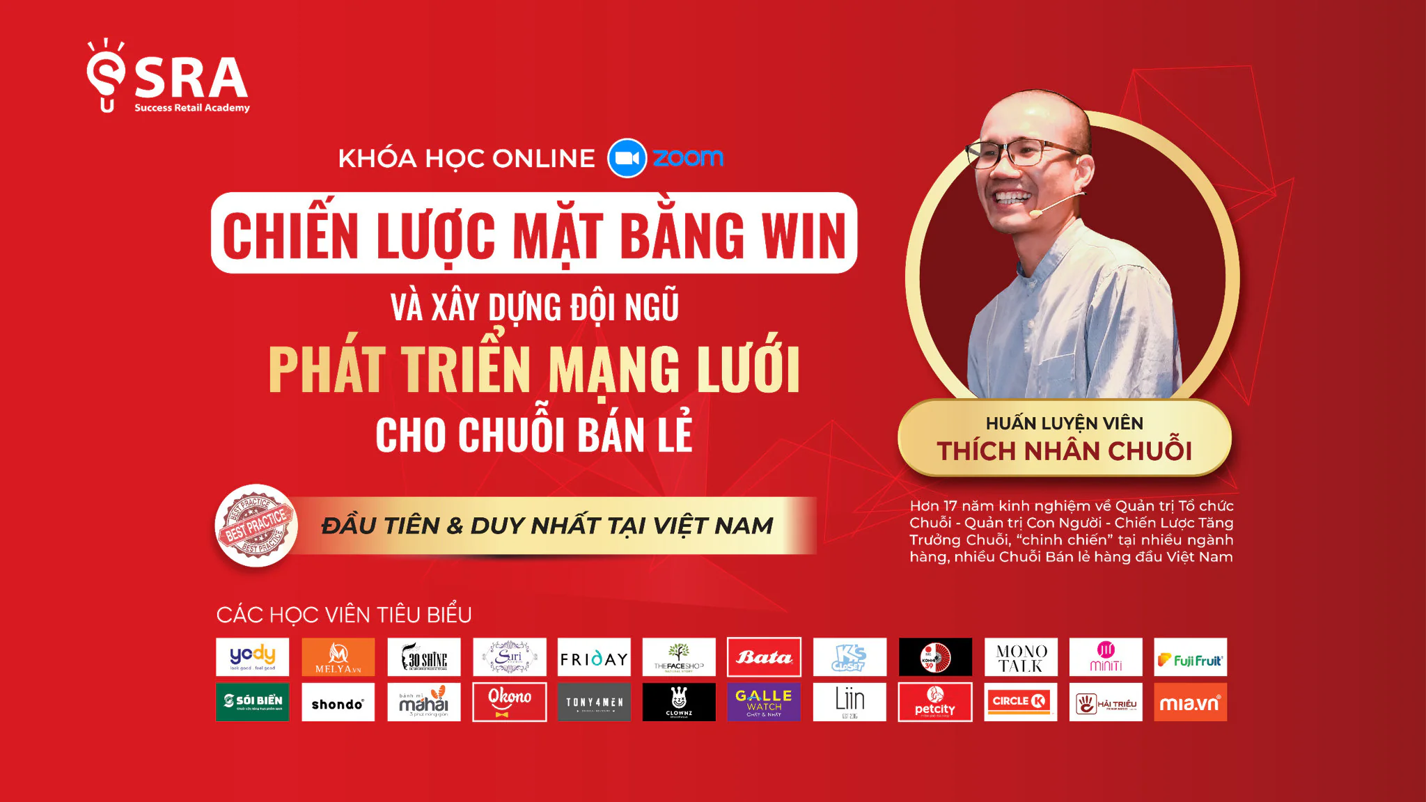 Khoá học Chiến lược mặt bằng WIN và xây dựng đội ngũ phát triển mạng lưới cho Chuỗi bán lẻ, dịch vụ