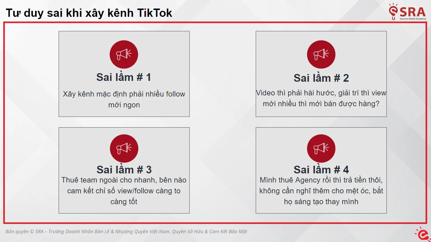 Tư duy sai khi xây kênh TikTok